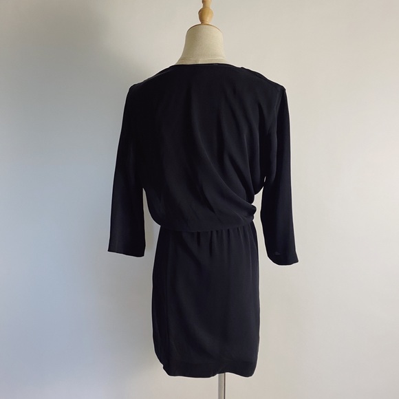 DVF Rachel Lilly Silk Crepe Cowl Neck Dress Black 2 - Picture 11 of 12